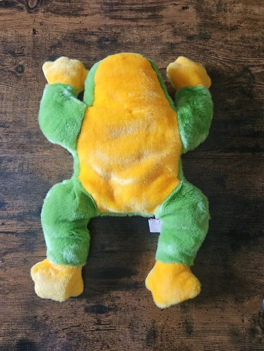 Vintage 1998 Ty Beanie Buddies Green & Yellow Plush Frog for Reptile Habitat